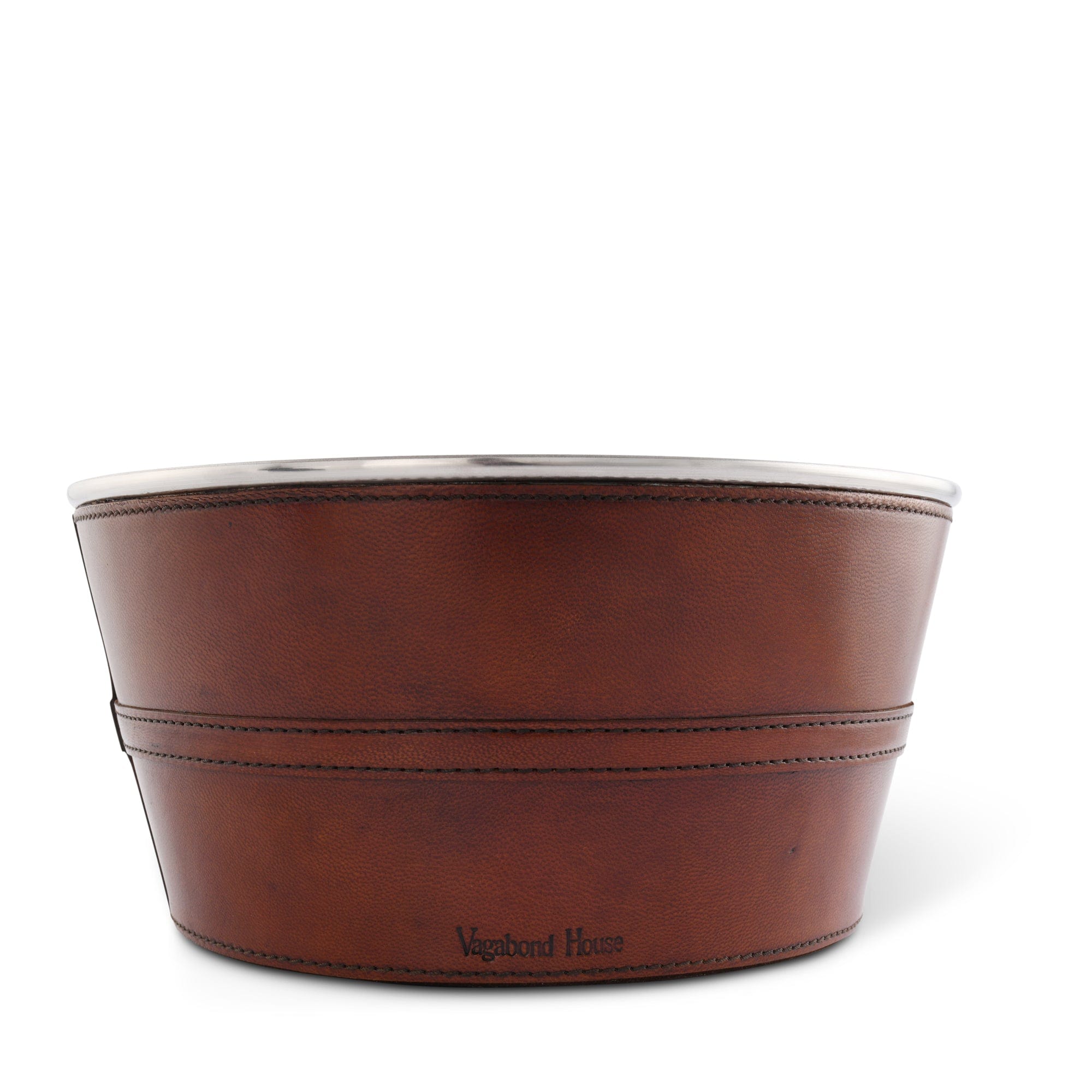 Vagabond House Equestrian Premium Genuine Leather Bit Ice Tub – Sophisticated Beverage Cooler