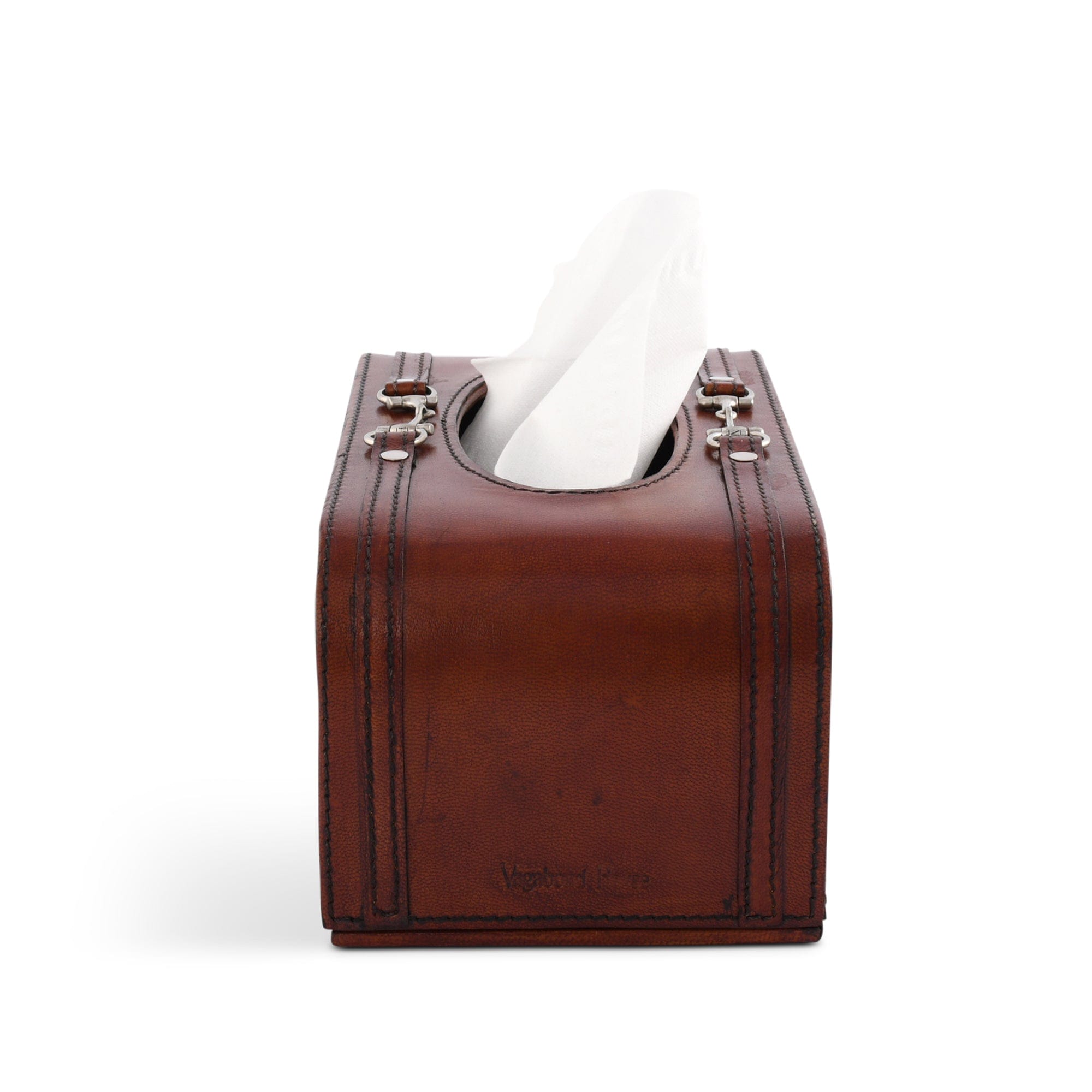 Vagabond House Equestrian Premium Genuine Leather Bit Tissue Box