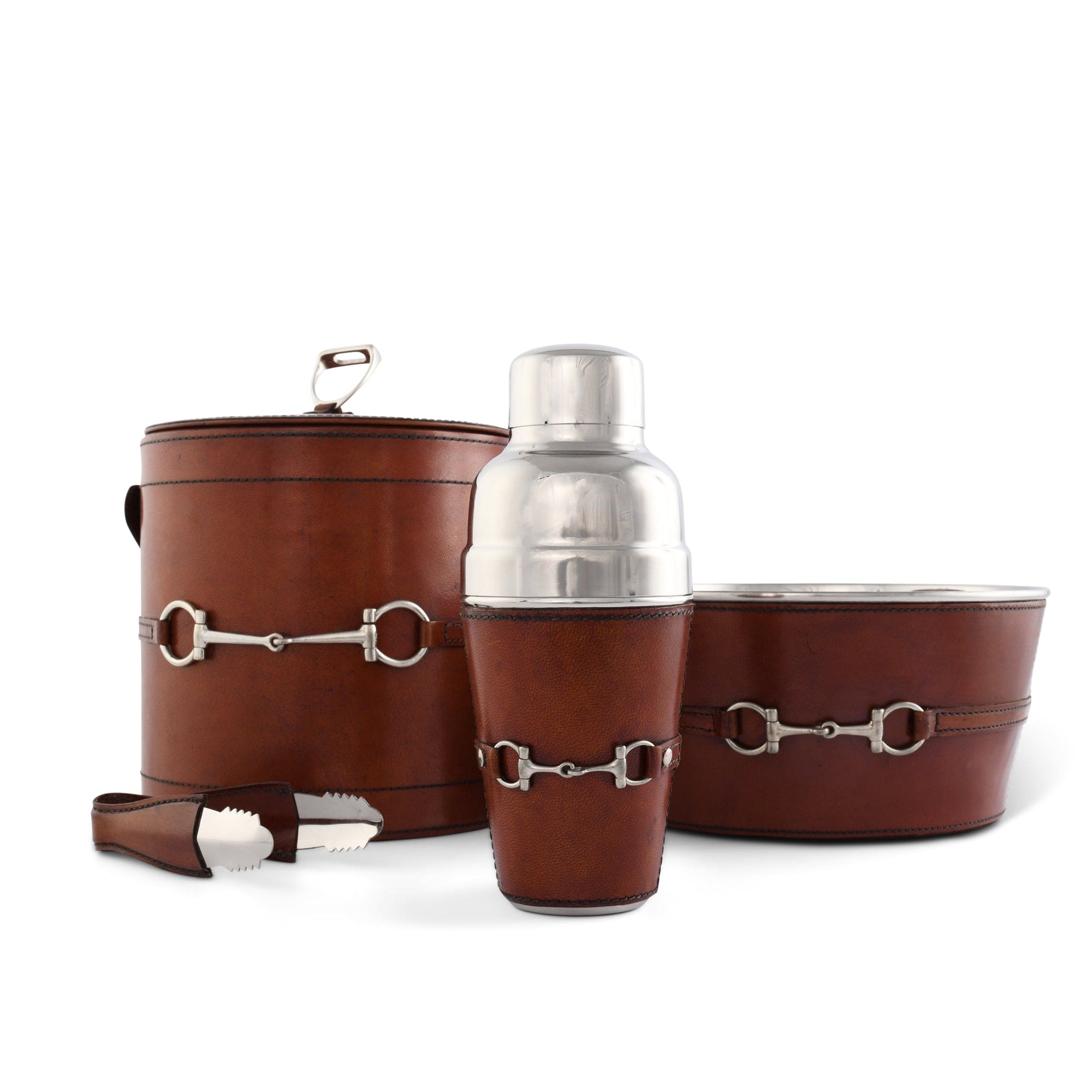 Vagabond House Equestrian Premium Genuine Leather Equestrian Bit Cocktail Shaker