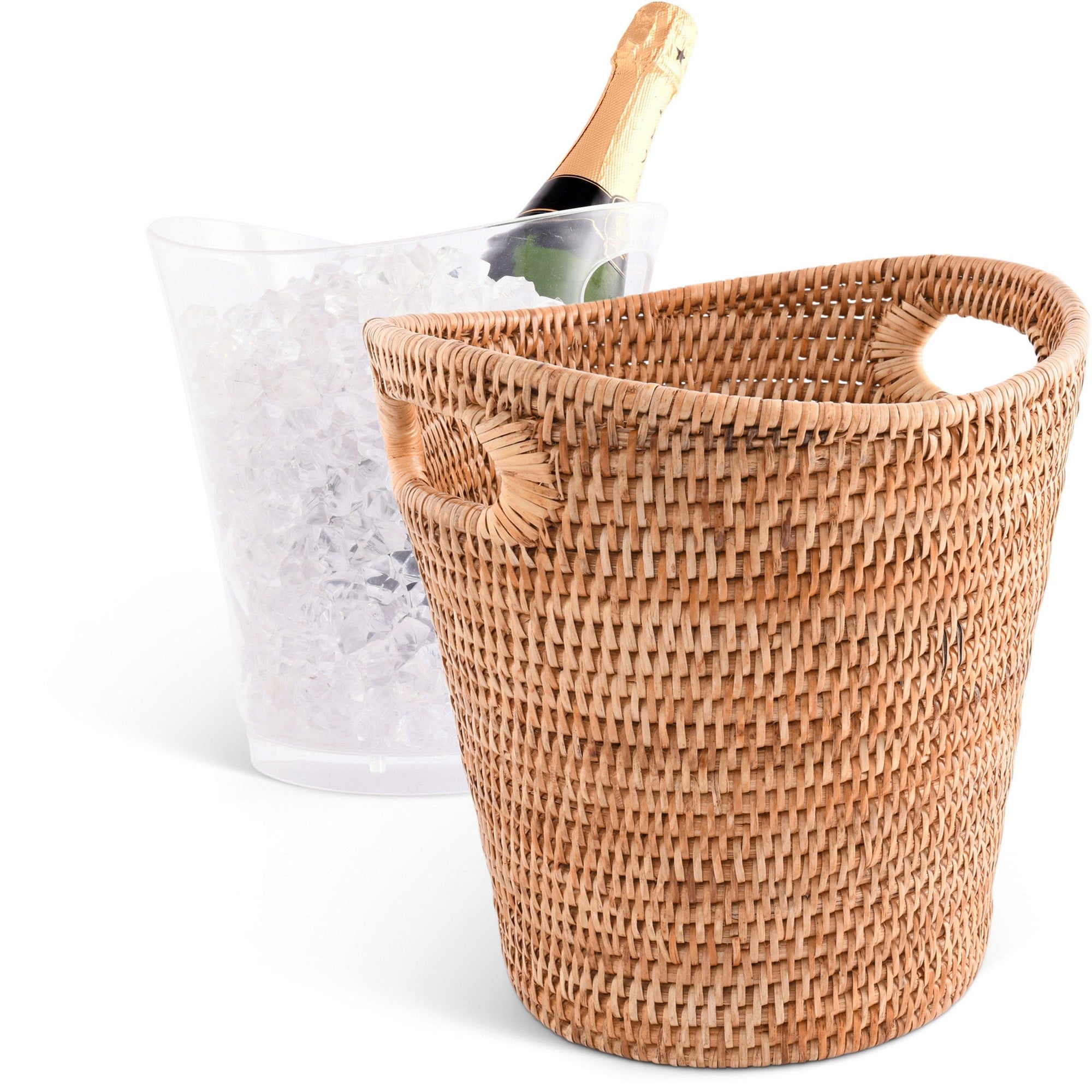 Vagabond House Replacement Hand Woven Rattan Wicker Champagne Bucket  / Ice Bucket