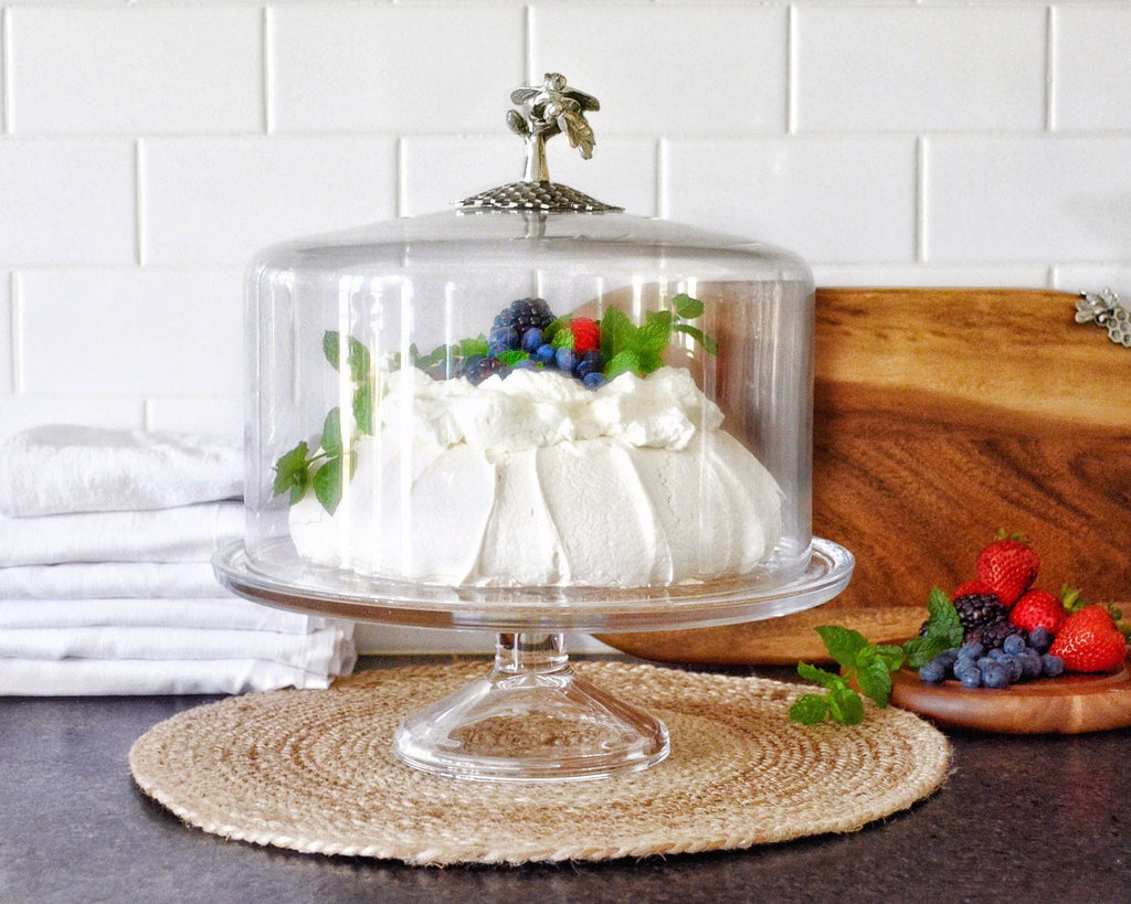Large Cake Stand & Dome 36cm Rita, Solavia Glassware Kitchen Accessory