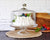 Vagabond House Arche of Bees Cake - 12" D x 4" H Honey Bee Glass Covered Cake / Dessert Stand