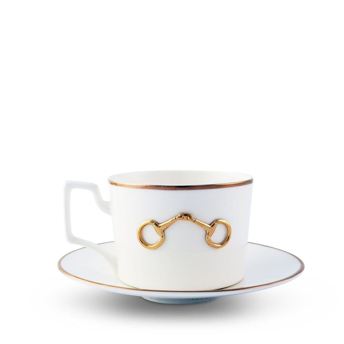 Vagabond House Gold Bit Bone China Cup and Saucer Gold Rim