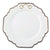 Vagabond House Equestrian Gold Bit Bone China Scallop Dinner Plate Gold Rim