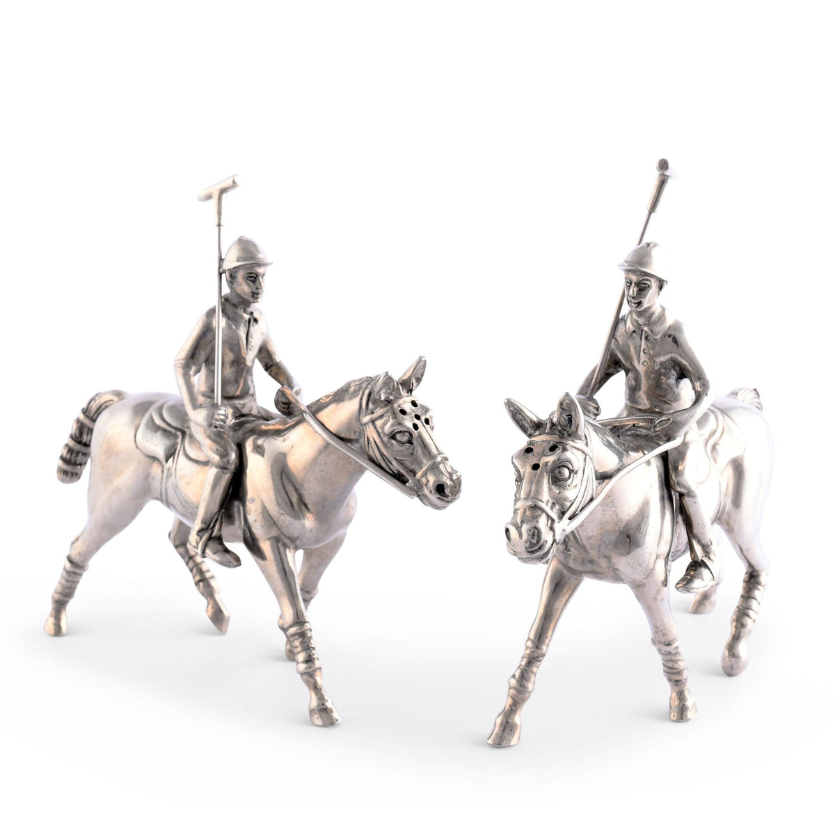 Vagabond House Equestrian Pewter Polo Player Salt &amp; Pepper Set