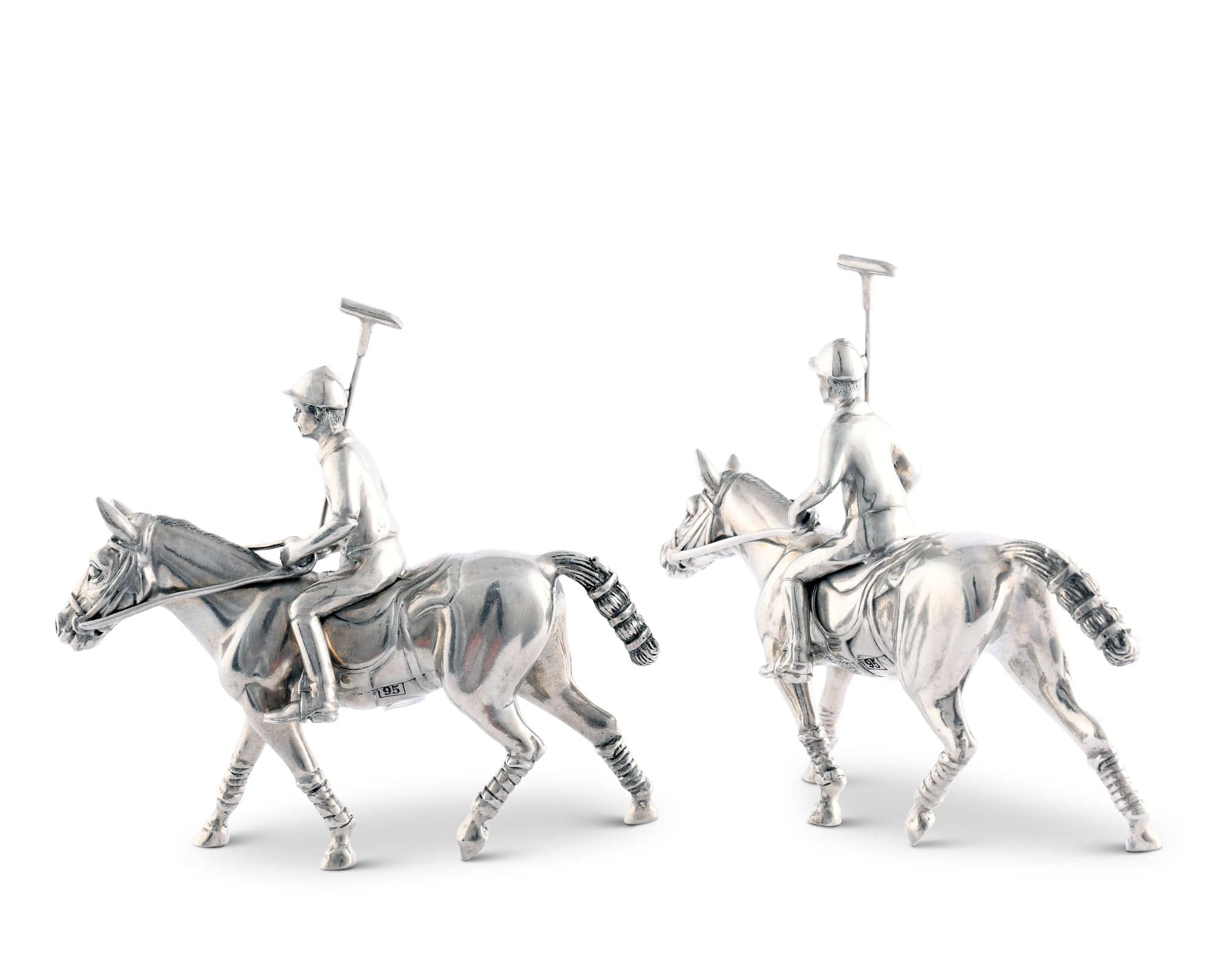 Vagabond House Equestrian Pewter Polo Player Salt & Pepper Set