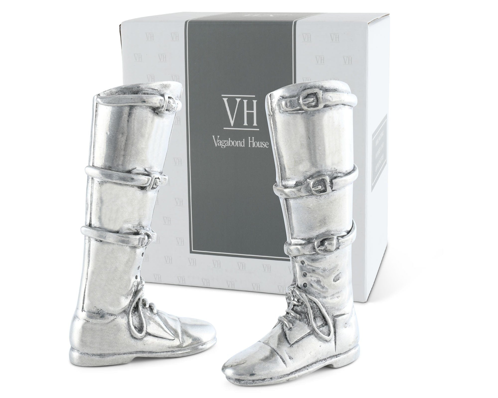 Vagabond House Equestrian Riding Boot Salt & Pepper Set