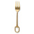 Vagabond House Equestrian Stirrup Serving Fork - Stainless Steel Shiny Gold