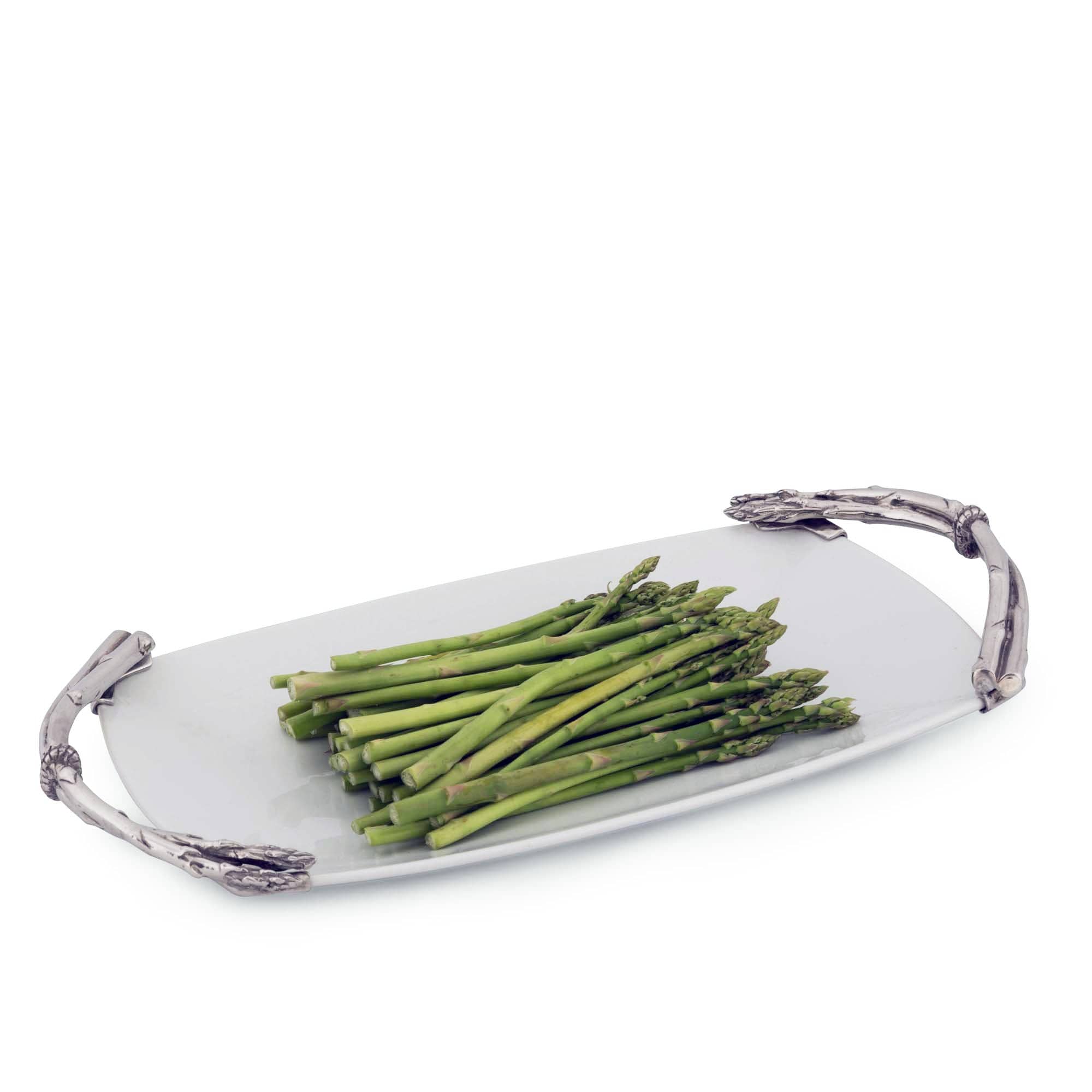 Vagabond House Farmer's Market Asparagus Stoneware Platter