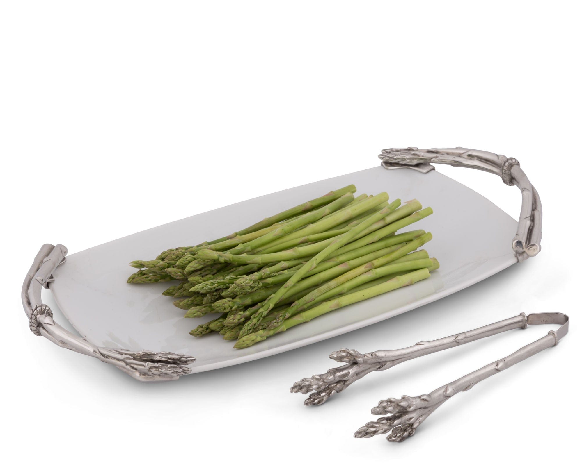 Vagabond House Farmer's Market Asparagus Stoneware Platter