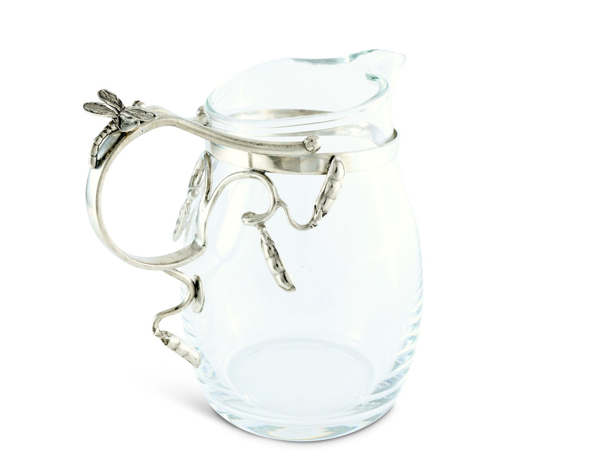 Pitcher - Ribbed Glass Pitcher Housewarming Gift, Water Pitcher with  handle, hostess gift