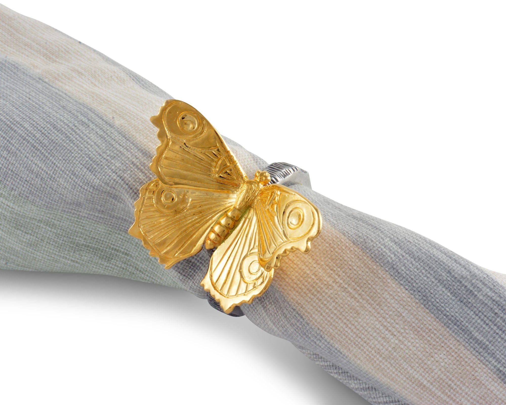 Vagabond House Garden Friends Gold Butterfly Napkin Ring