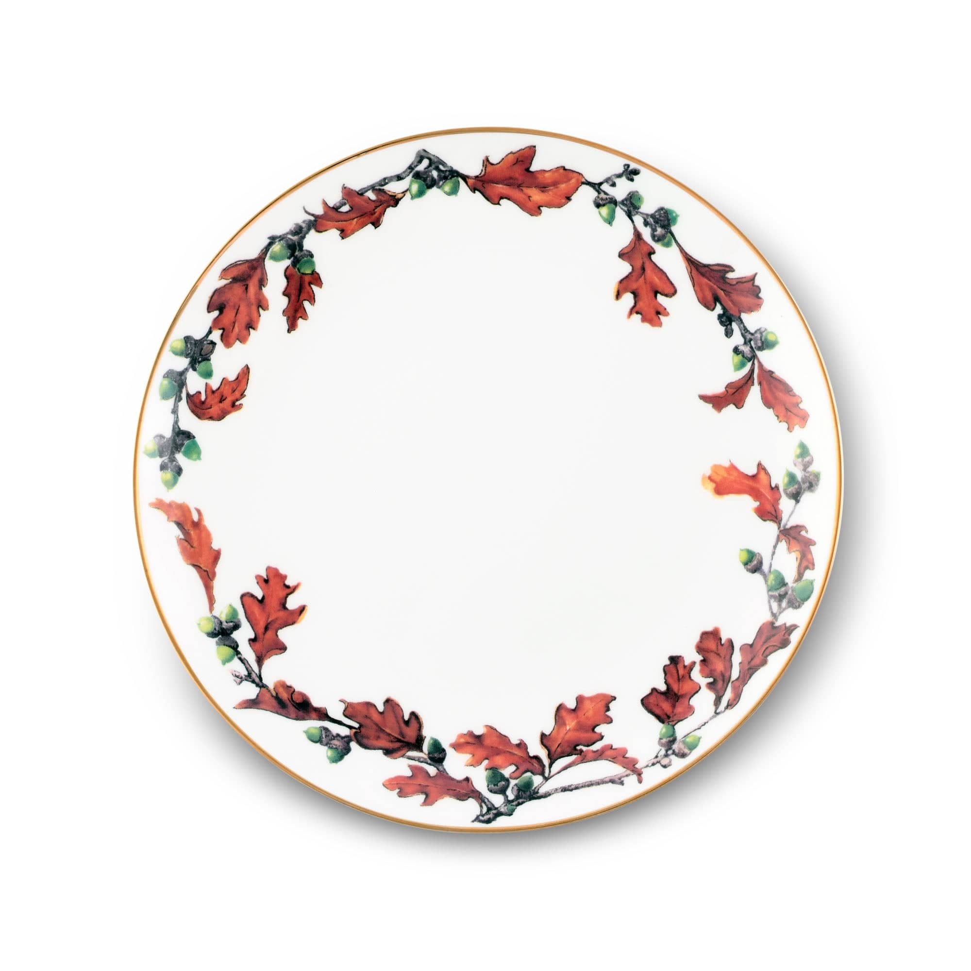 Vagabond House Harvest Norwood Acorn Bone China Round Salad Plate