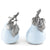 Vagabond House Harvest Porcelain Pear Salt and Pepper with Pewter Leaf