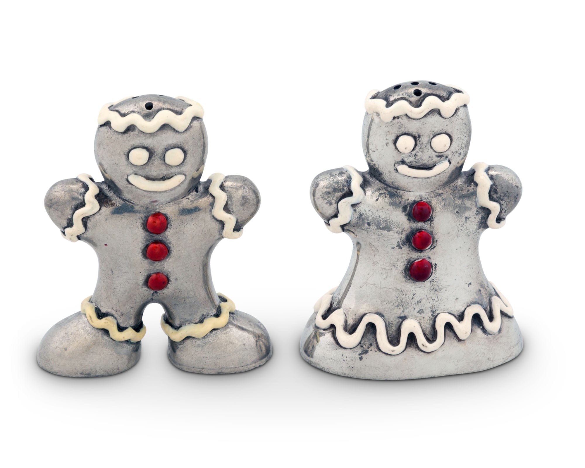 Vagabond House Holidays Gingerbread Couple Salt & Pepper Set