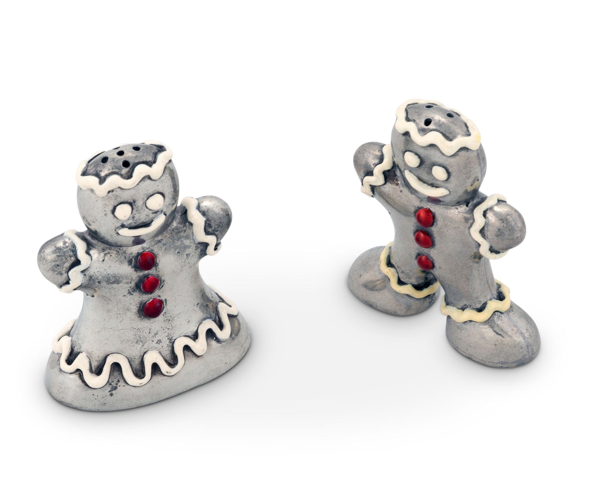 Vagabond House Holidays Gingerbread Couple Salt & Pepper Set