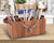 Vagabond House Lodge Style Elk Head Handles Wood Flatware Caddy