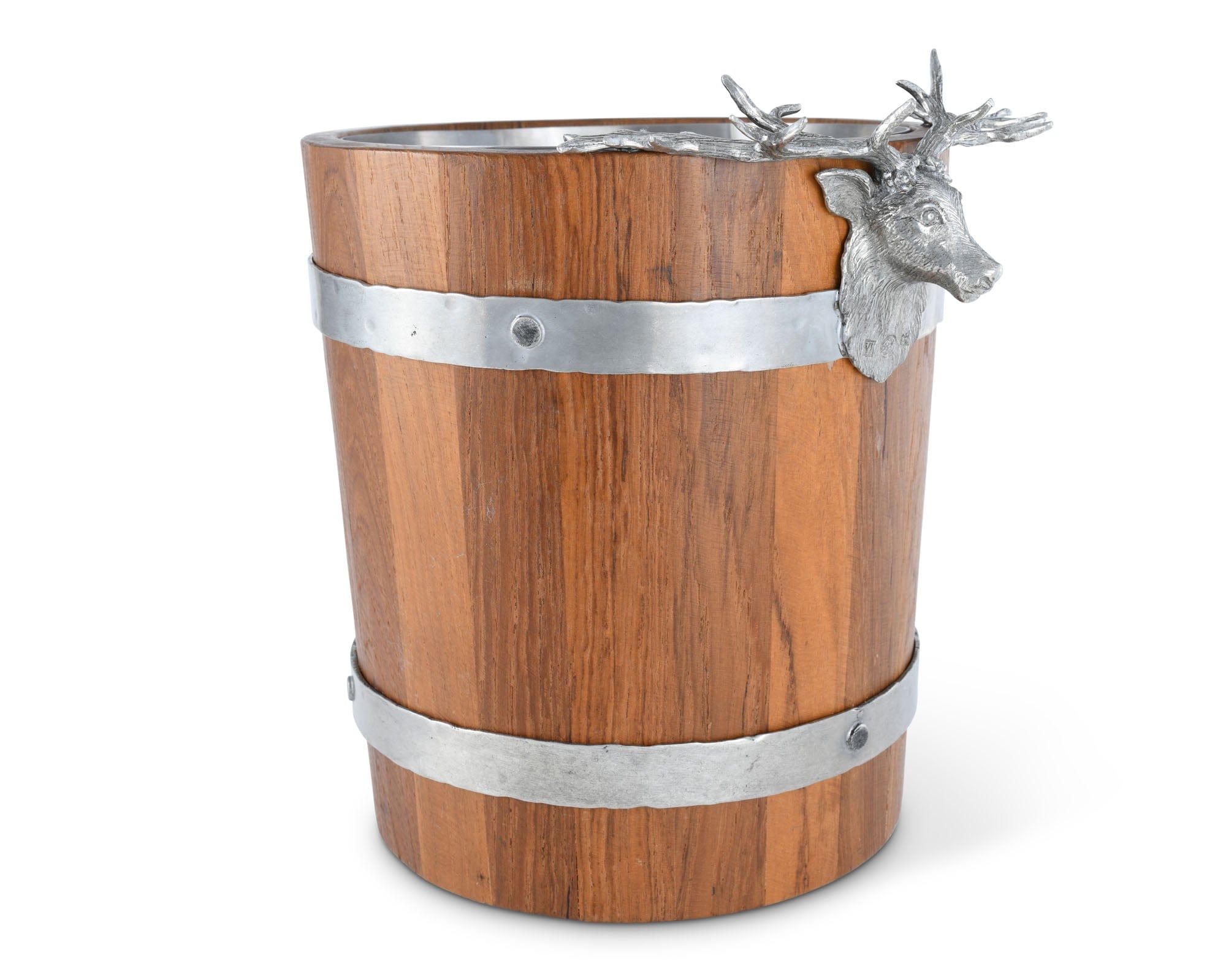 Vagabond House Lodge Style Elk Wood Pail Ice Bucket