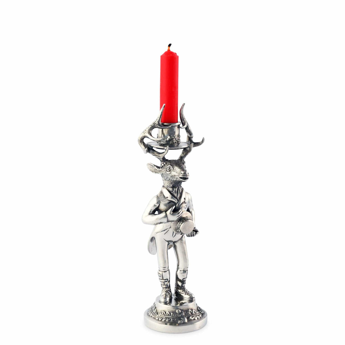 Vagabond House Lodge Style Gentleman Elk Short Candlestick