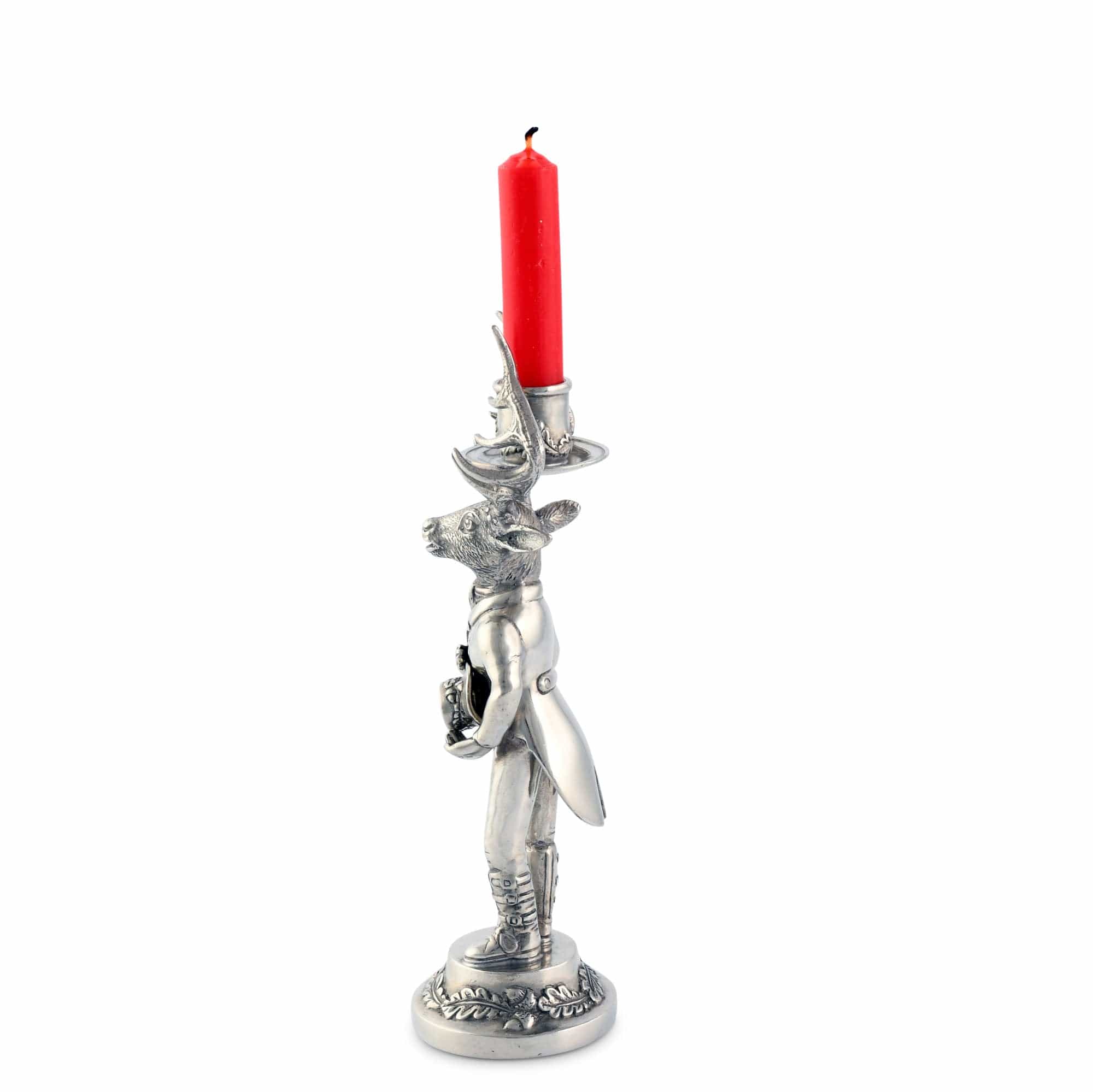 Vagabond House Lodge Style Gentleman Elk Short Candlestick