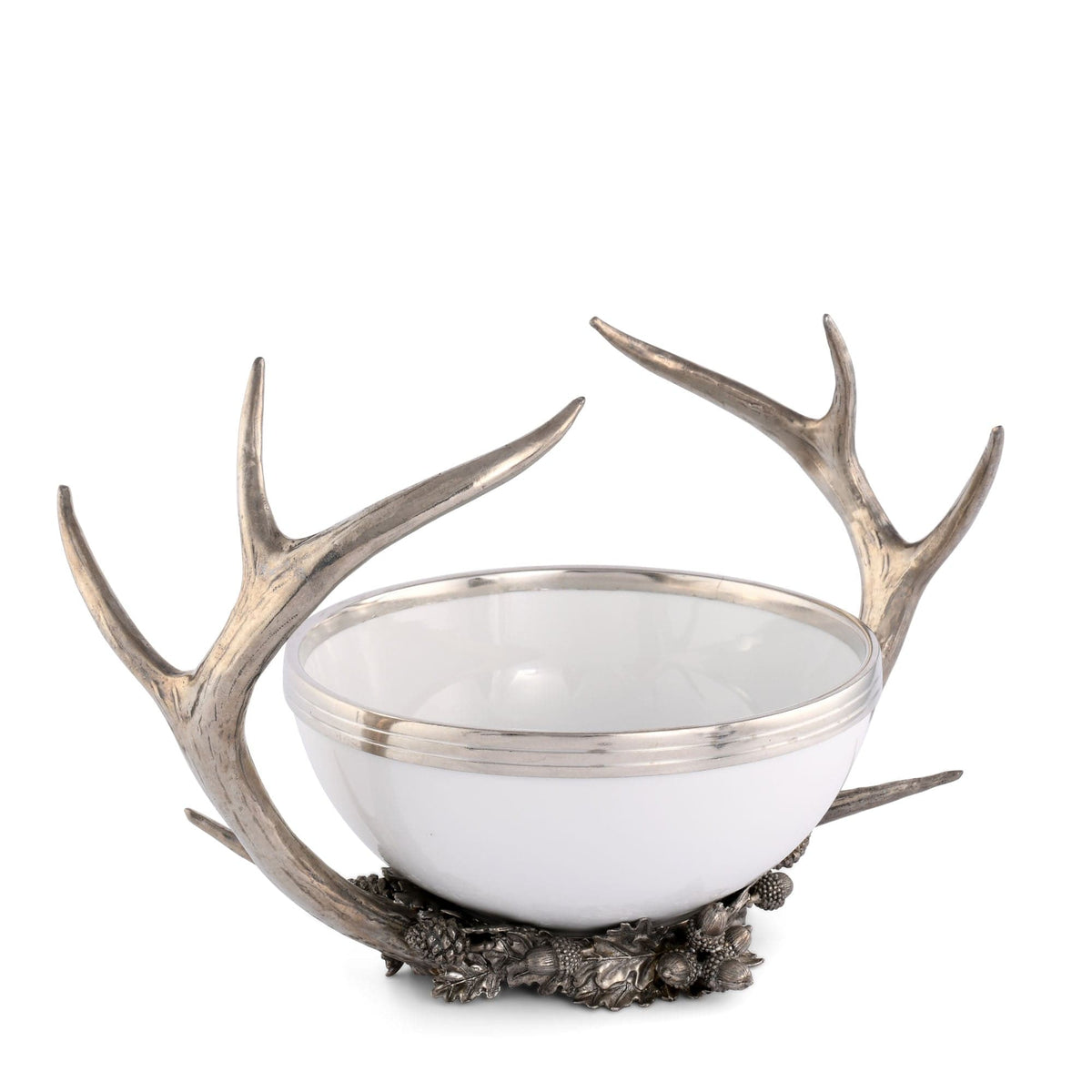 Vagabond House Lodge Style Pewter Antler Bowl