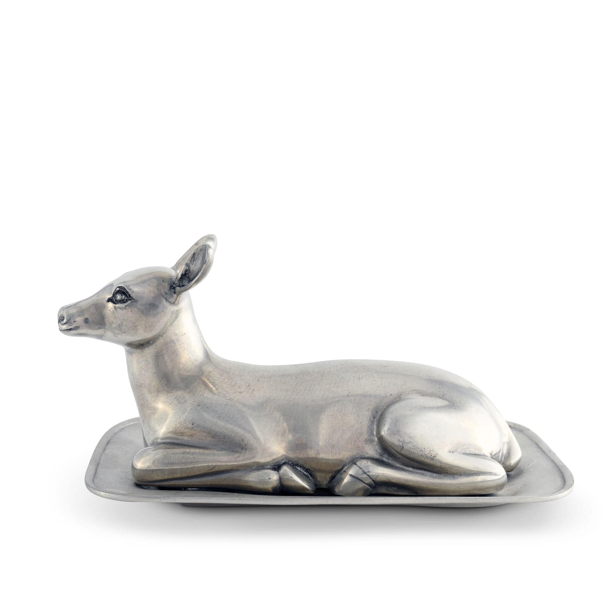 Vagabond House Lodge Style Pewter Doe Butter Dish