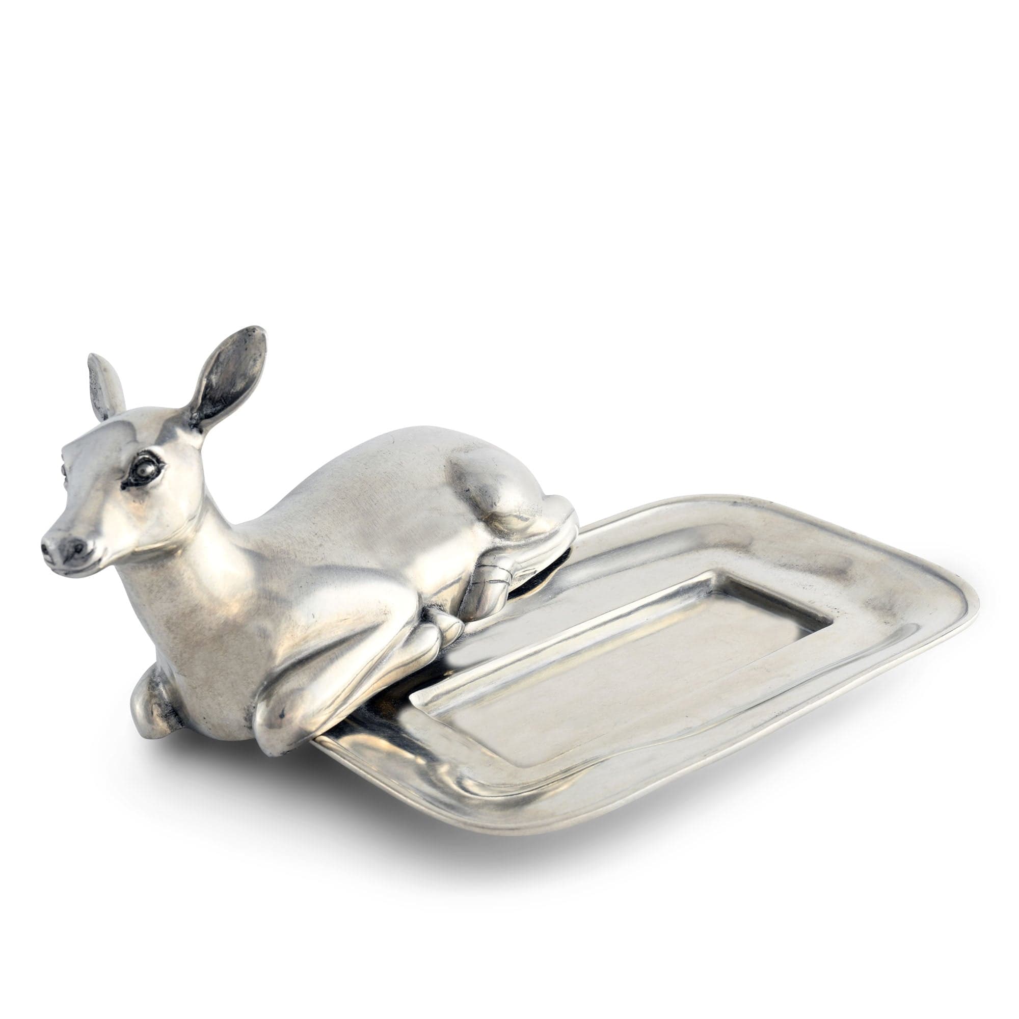 Vagabond House Lodge Style Pewter Doe Butter Dish