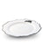 Vagabond House Lodge Style Running Elk Bone China Scallop Dinner Plate Platinum Rim