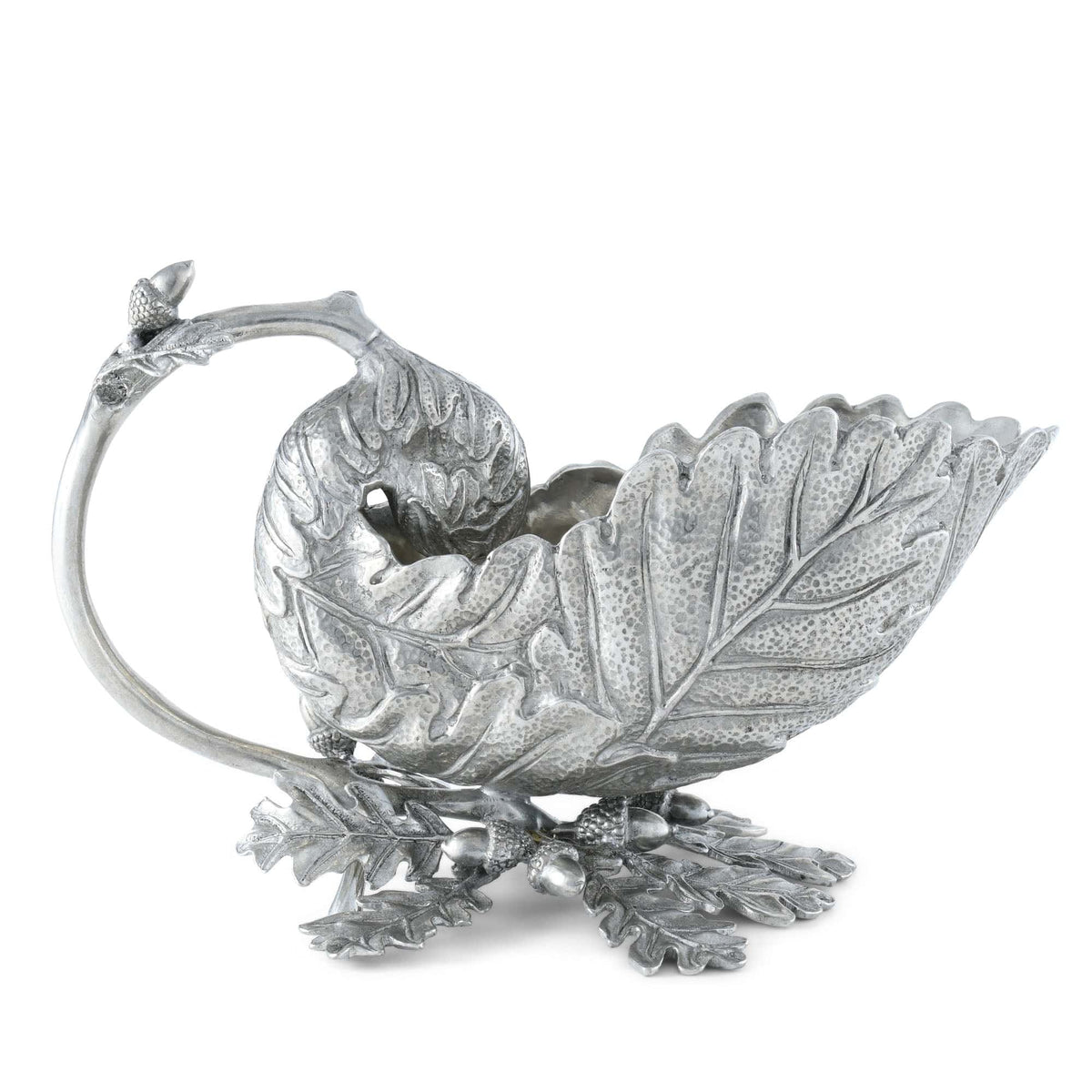 Vagabond House Majestic Forest Pewter Oak Leaf Gravy Boat