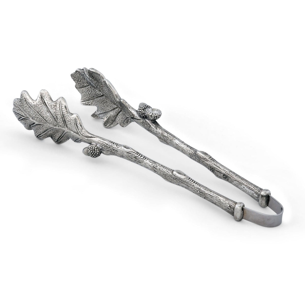 Vagabond House Majestic Forest Pewter Oak Leaf Pattern Ice / Bread Tongs