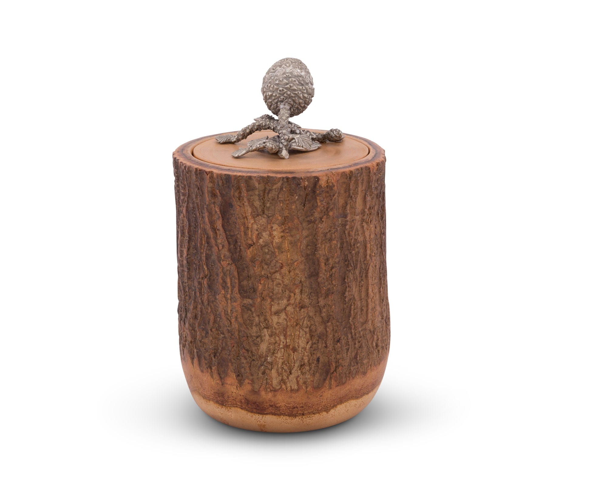 Vagabond House Majestic Forest Pine Cone Wood Canister