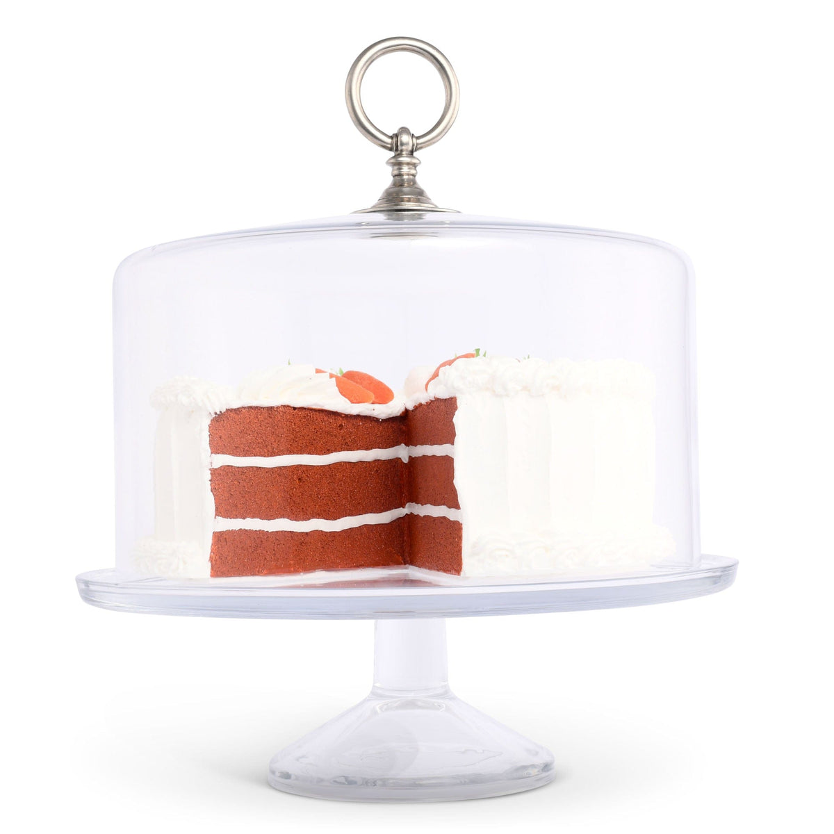 Amazon.com: Clear Glass Cake Stand with Dome,Crystal Cake Plate with Dome  Cover,Footed Cake Set for Kitchen, Birthday Party, Wedding, Dishwasher  Safe（Suitable for Cakes Under 5 inches,3 Mini Cupcake） : Home & Kitchen