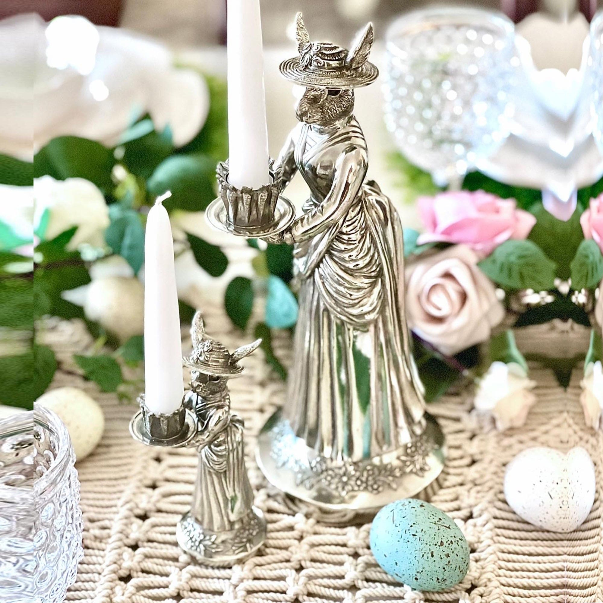 Vagabond House Morning Hunt Lady Hare Short Candlestick