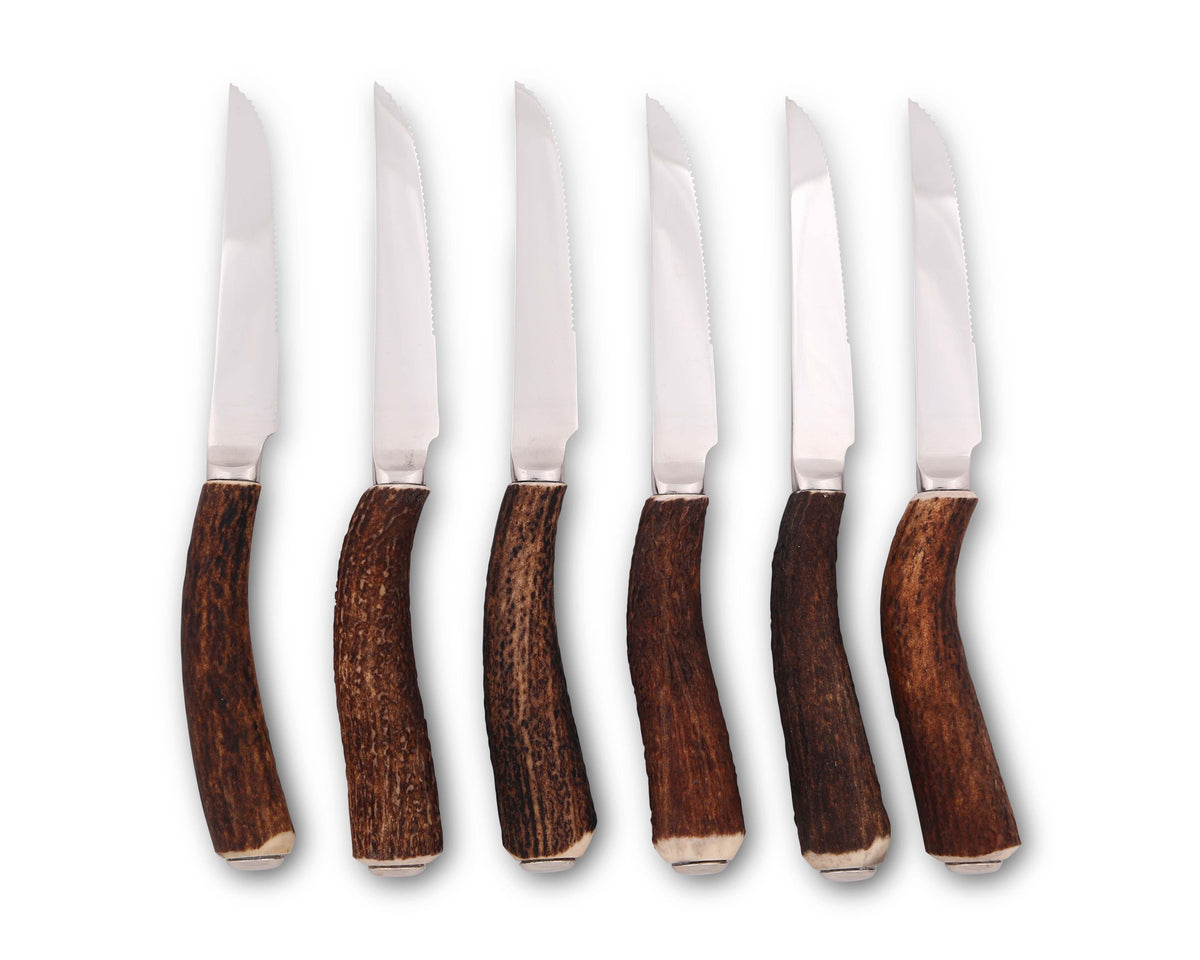 Vagabond House Natural Antler Steak Knife Set
