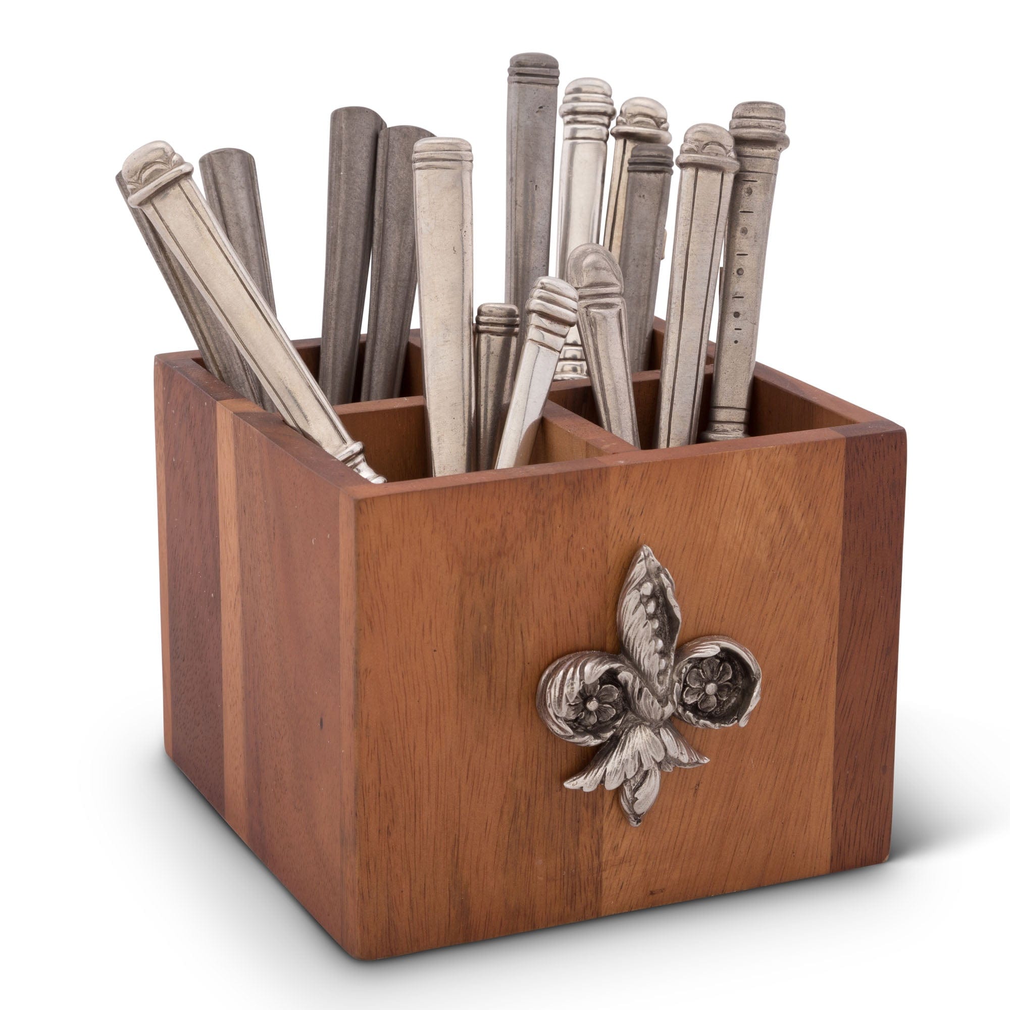 Vagabond House Provencal Fleur De Lis Flatware Caddy