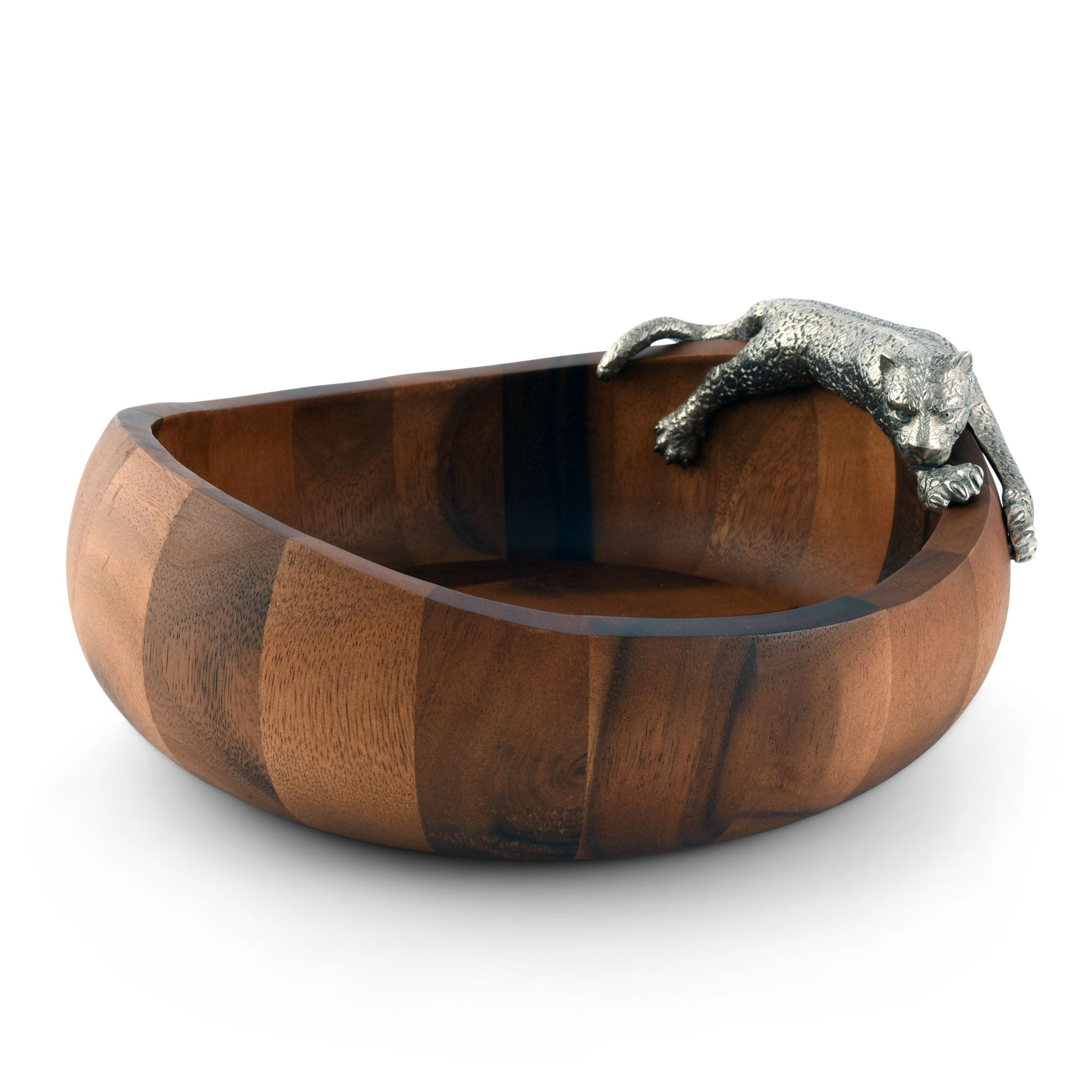 Vagabond House Safari Leopard Wood Salad Bowl - Large