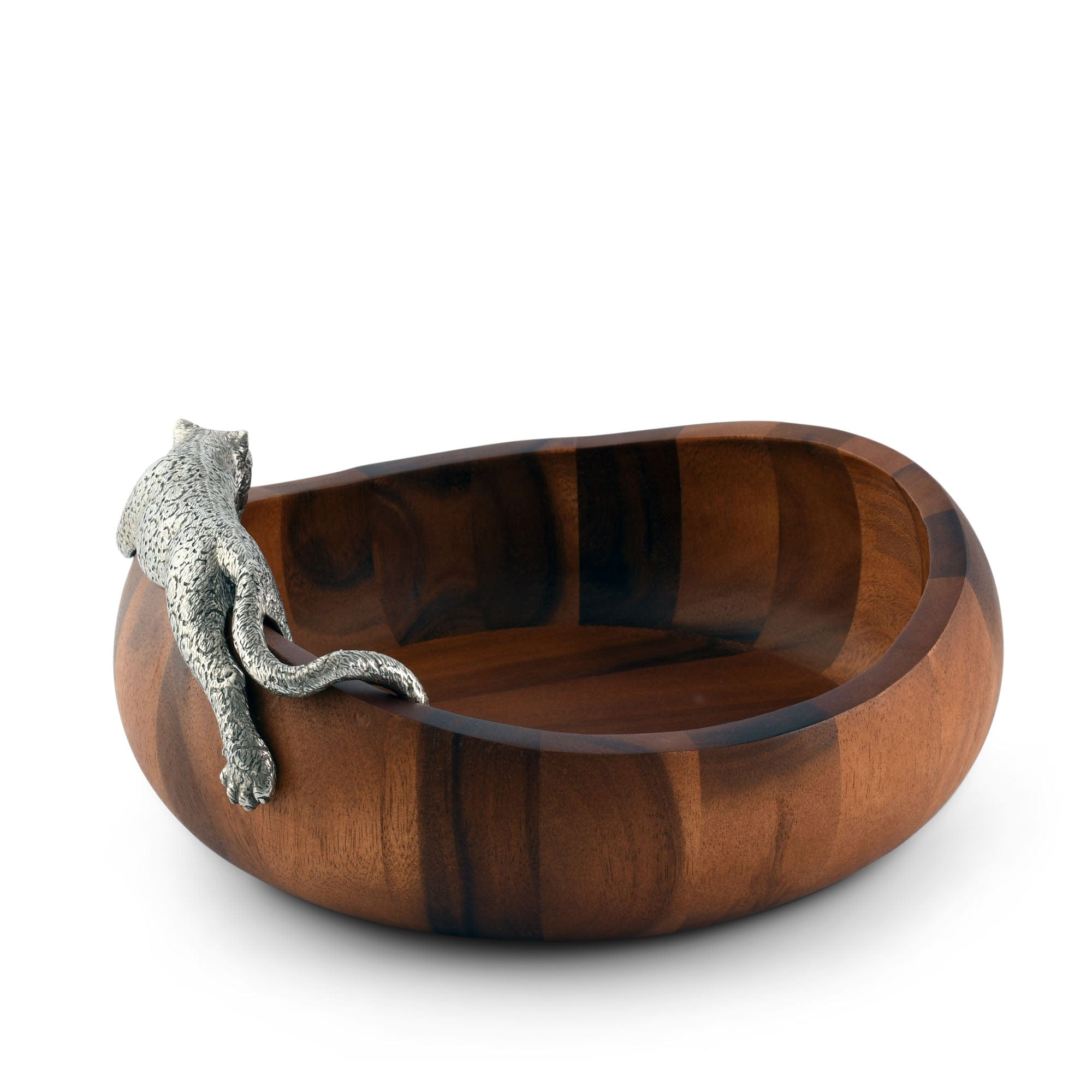 Vagabond House Safari Leopard Wood Salad Bowl - Large