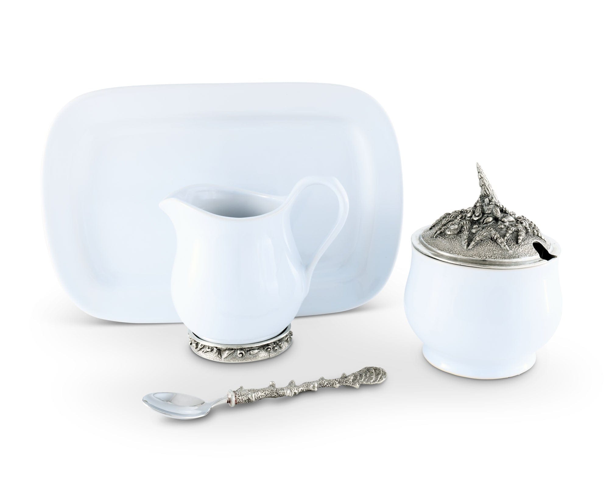 Vagabond House Sea and Shore Coastal Tide Creamer Set