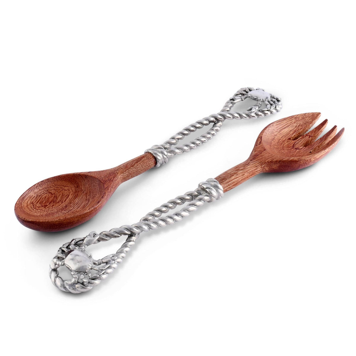 Vagabond House Sea and Shore Crab &amp; Rope Salad Server Set