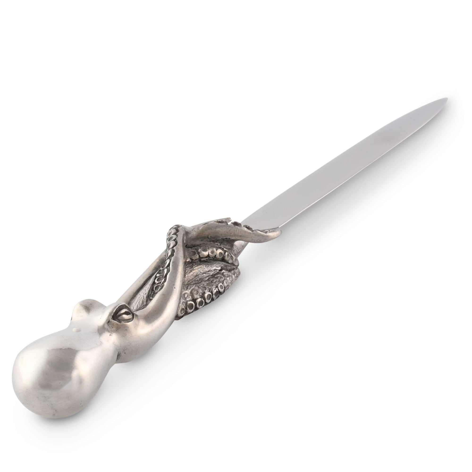 Vagabond House Sea and Shore Octopus Pewter Handle Letter Opener