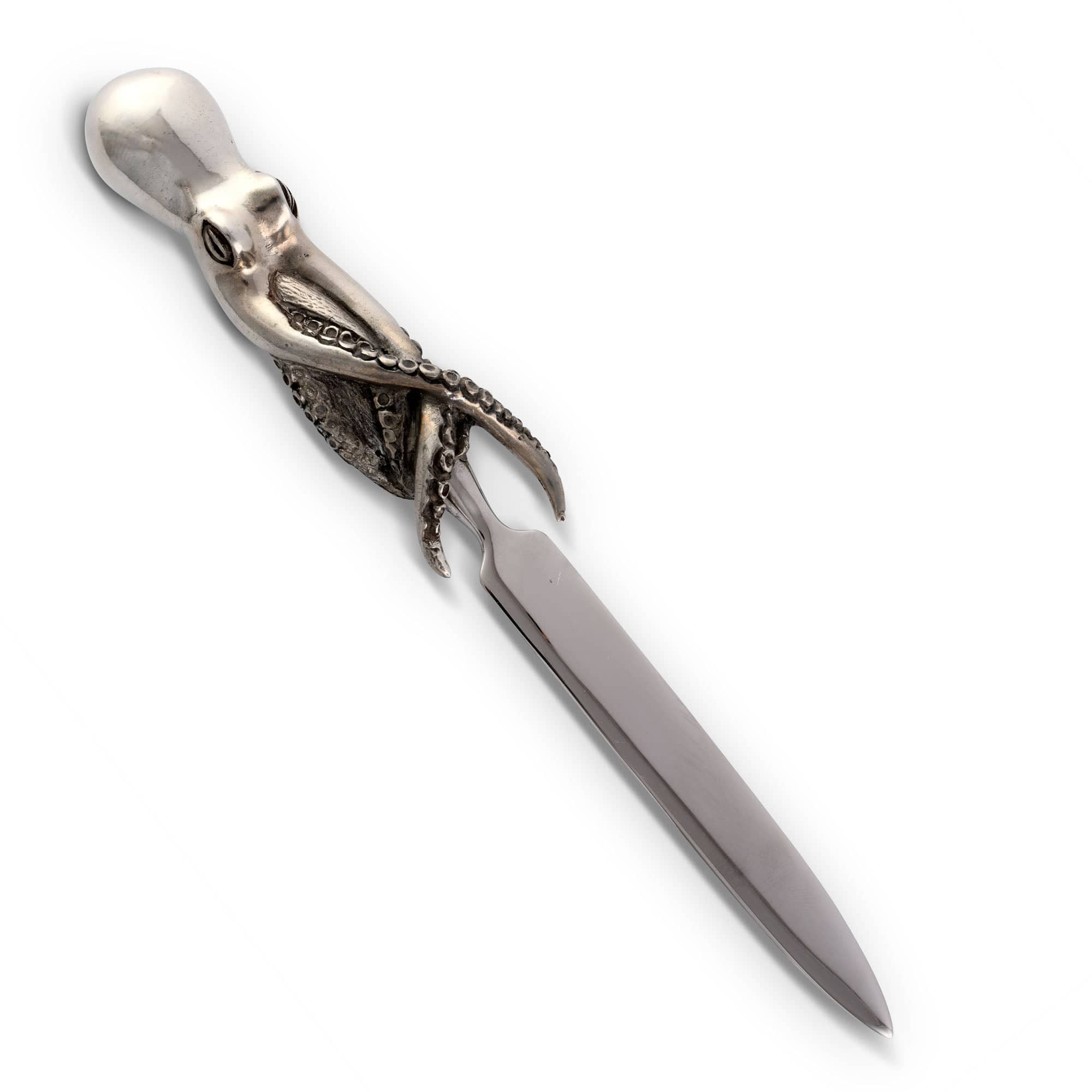 Vagabond House Sea and Shore Octopus Pewter Handle Letter Opener