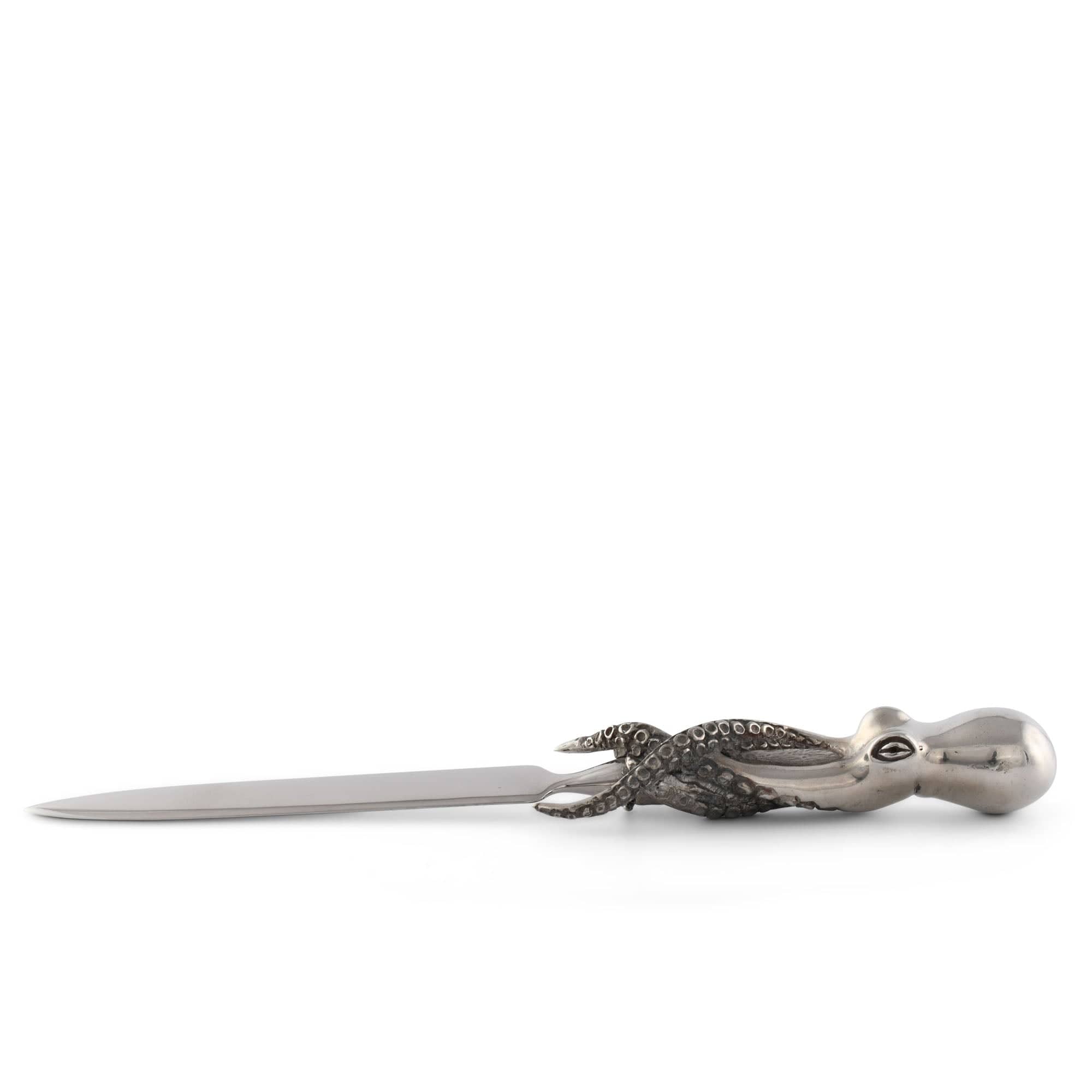 Vagabond House Sea and Shore Octopus Pewter Handle Letter Opener