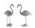 Vagabond House Sea and Shore Pewter Flamingos Salt & Pepper Set