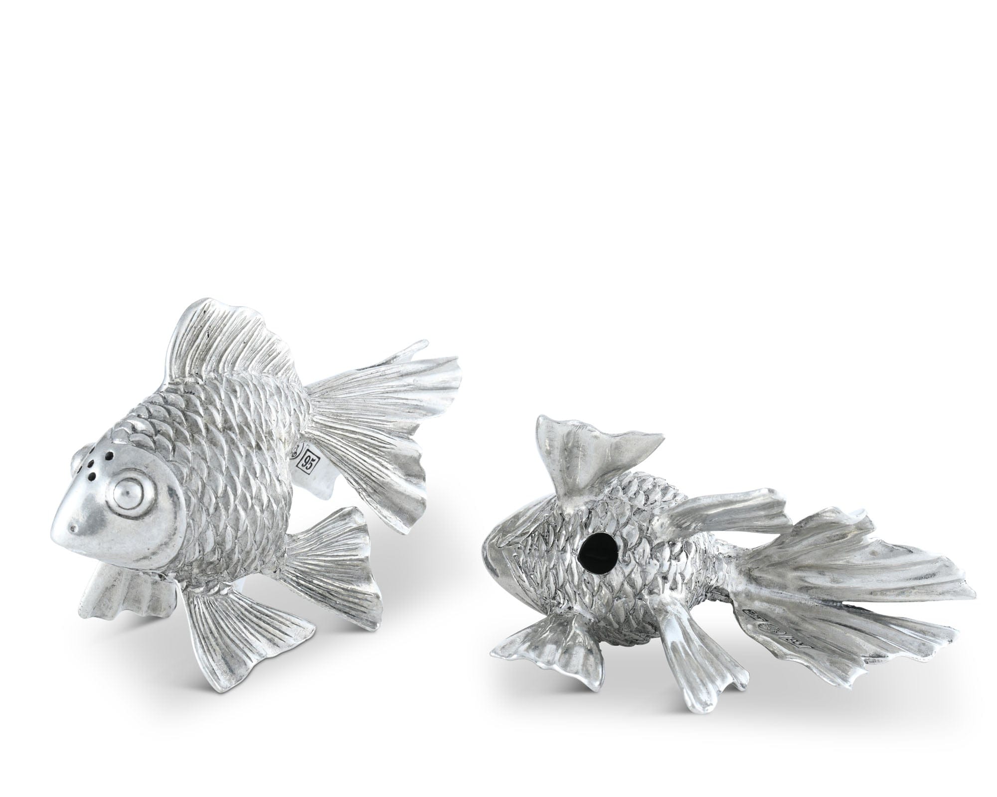 Vagabond House Sea and Shore Pewter Goldfish Salt & Pepper Set