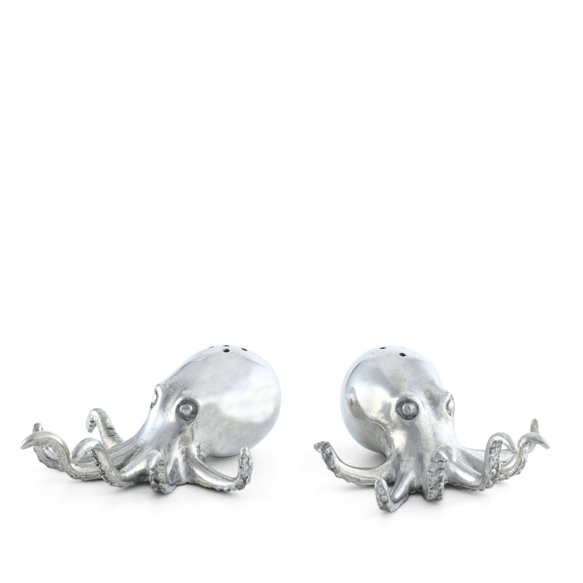 Vagabond House Sea and Shore Pewter Octopus Salt &amp; Pepper Set