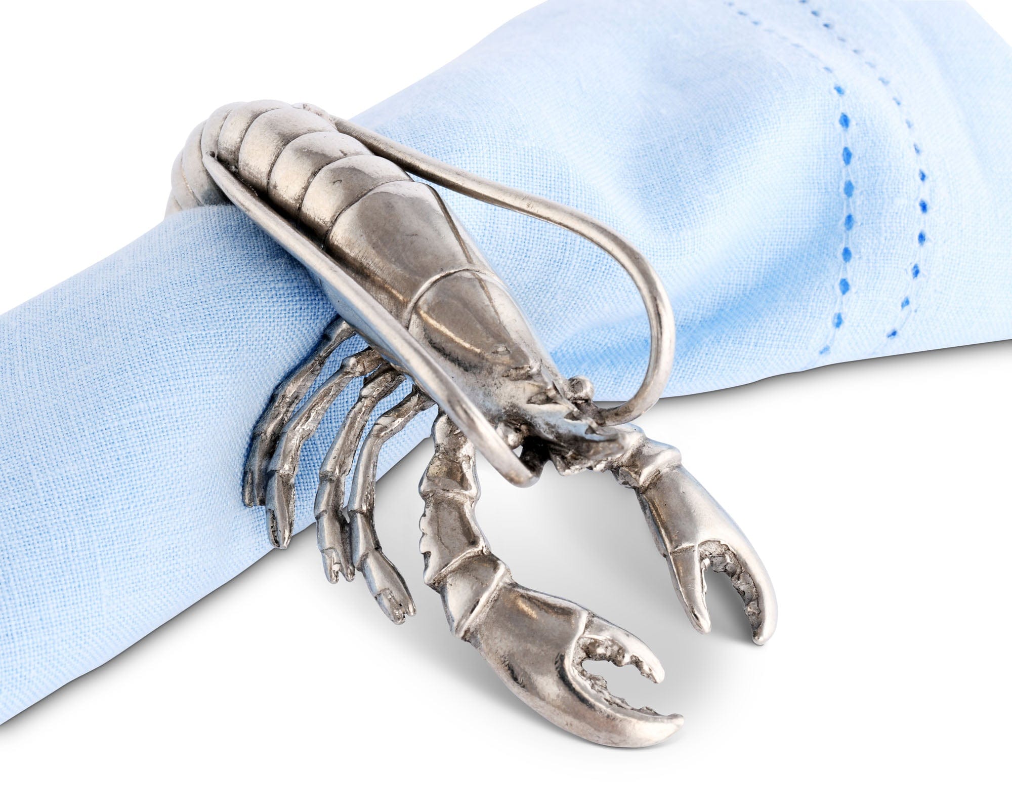 Vagabond House Sea and Shore Pewter Prawn Napkin Ring