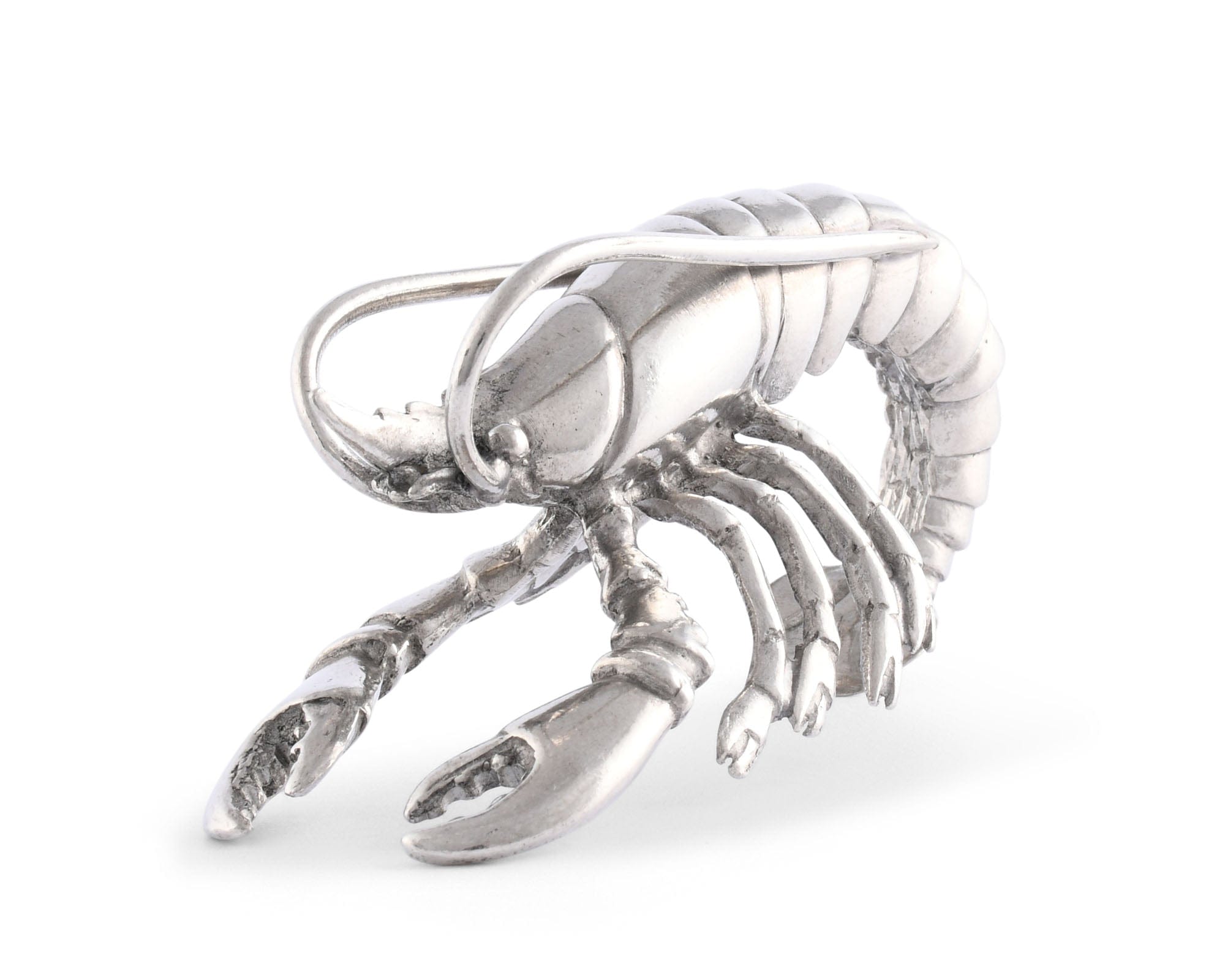 Vagabond House Sea and Shore Pewter Prawn Napkin Ring