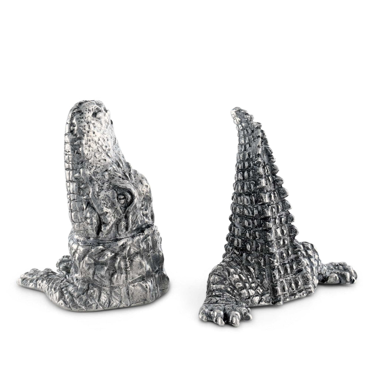 Vagabond House Tropical Tales Pewter Alligator Salt &amp; Pepper Set