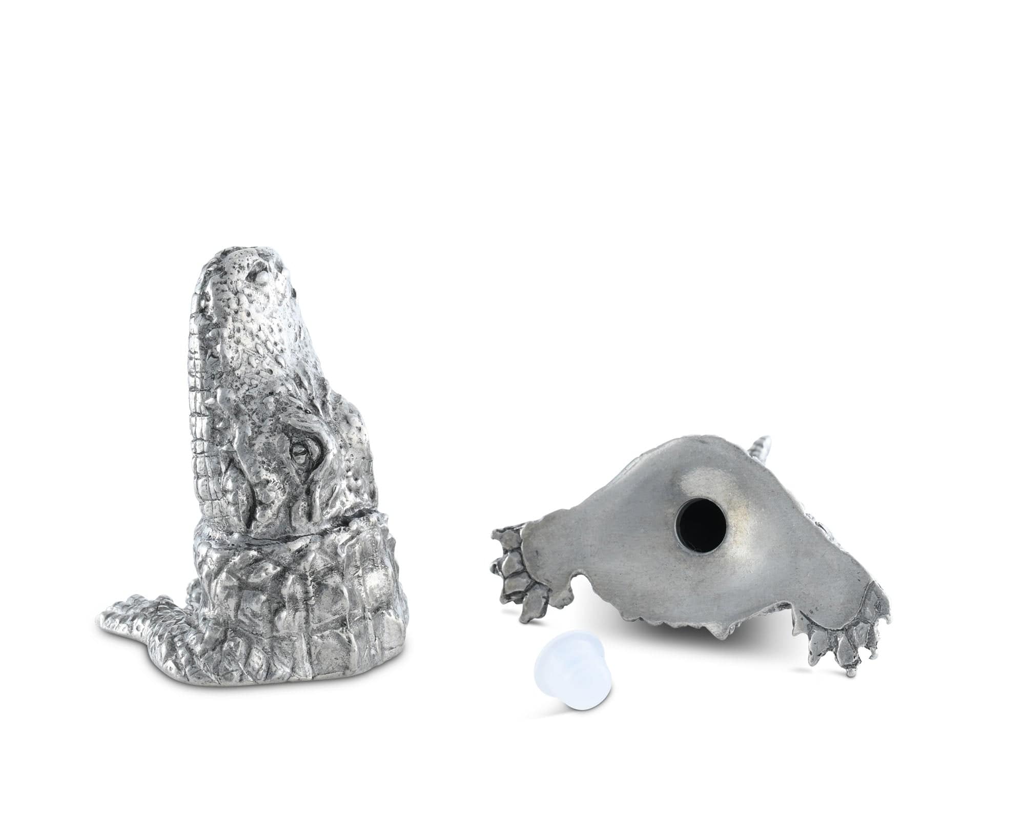 Vagabond House Tropical Tales Pewter Alligator Salt & Pepper Set