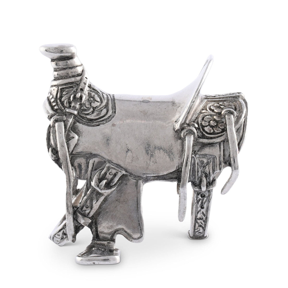 Vagabond House Western Frontier Pewter Cowboy Saddle Napkin Ring